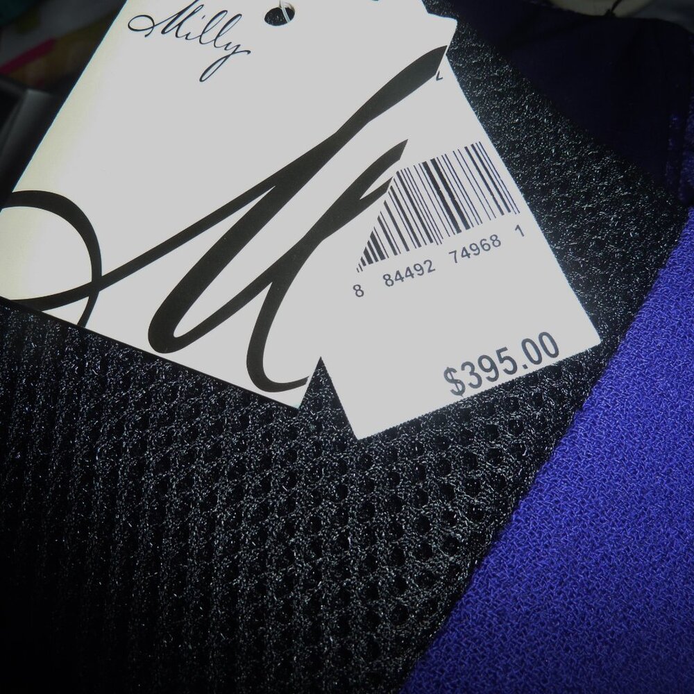 NWT An Original MILLY New York BlackBerry Color-block Sheath Dress Size 8 - Picture 8 of 9